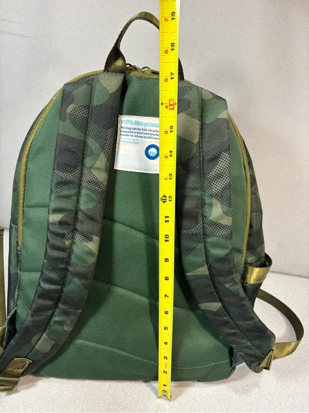 Camouflage Green Backpack 100% Recyclable